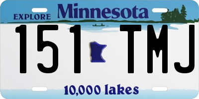 MN license plate 151TMJ