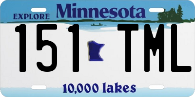 MN license plate 151TML