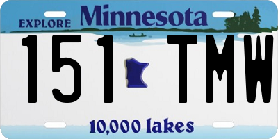 MN license plate 151TMW