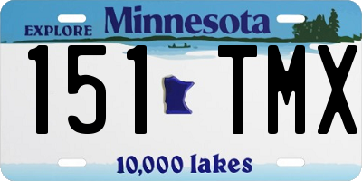 MN license plate 151TMX