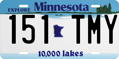 MN license plate 151TMY