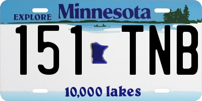 MN license plate 151TNB