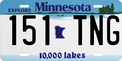 MN license plate 151TNG