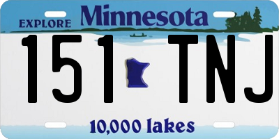 MN license plate 151TNJ