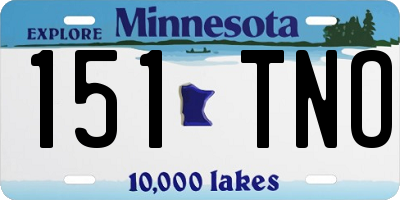 MN license plate 151TNO