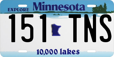 MN license plate 151TNS