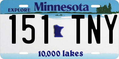 MN license plate 151TNY