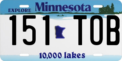 MN license plate 151TOB