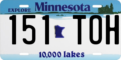 MN license plate 151TOH