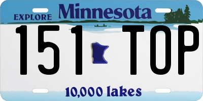 MN license plate 151TOP