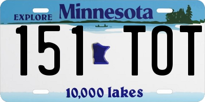 MN license plate 151TOT