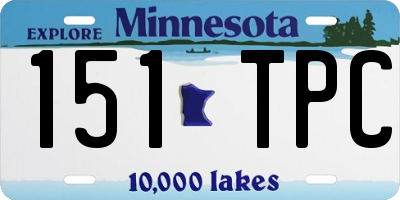 MN license plate 151TPC