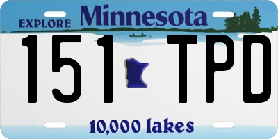 MN license plate 151TPD