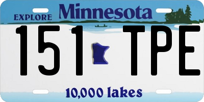 MN license plate 151TPE