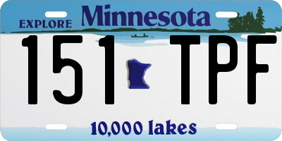 MN license plate 151TPF