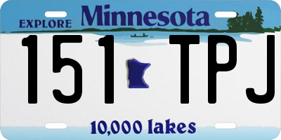 MN license plate 151TPJ