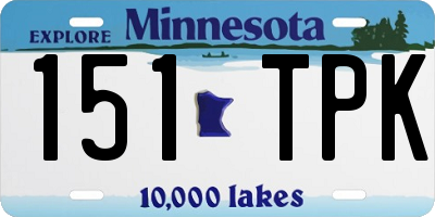 MN license plate 151TPK