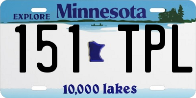 MN license plate 151TPL