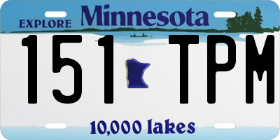 MN license plate 151TPM
