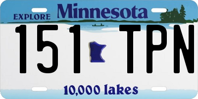 MN license plate 151TPN