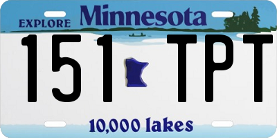 MN license plate 151TPT