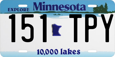MN license plate 151TPY