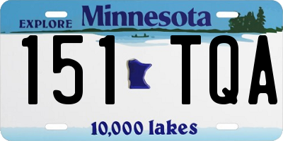 MN license plate 151TQA
