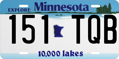 MN license plate 151TQB