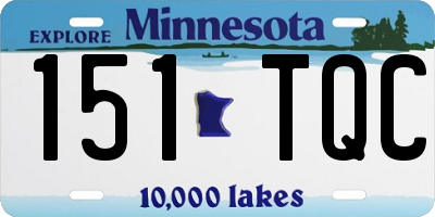 MN license plate 151TQC