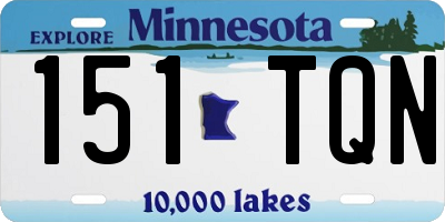 MN license plate 151TQN