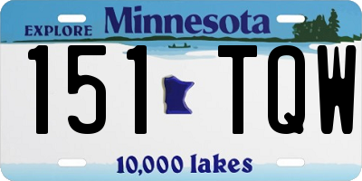 MN license plate 151TQW