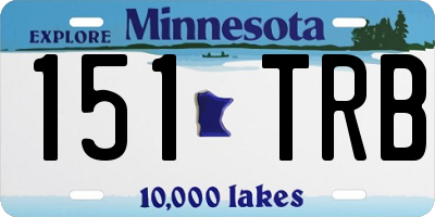 MN license plate 151TRB
