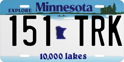 MN license plate 151TRK