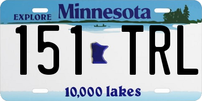 MN license plate 151TRL
