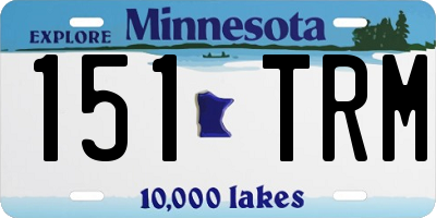 MN license plate 151TRM