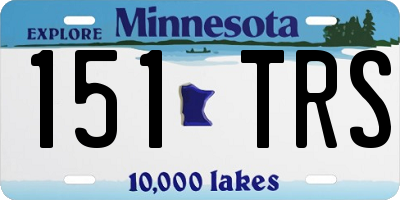 MN license plate 151TRS