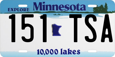 MN license plate 151TSA