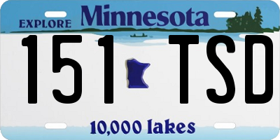 MN license plate 151TSD