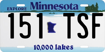 MN license plate 151TSF