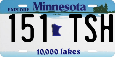 MN license plate 151TSH