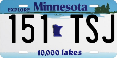 MN license plate 151TSJ
