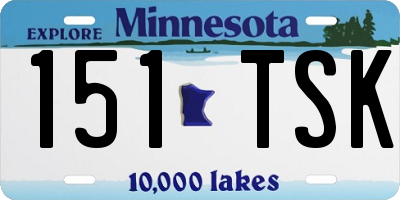MN license plate 151TSK