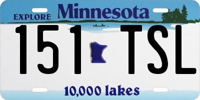 MN license plate 151TSL