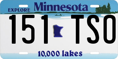 MN license plate 151TSO