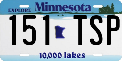 MN license plate 151TSP