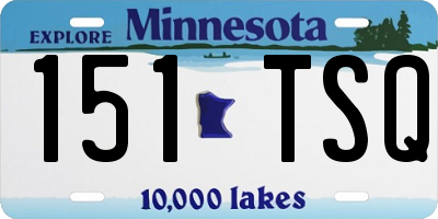 MN license plate 151TSQ