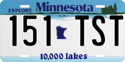 MN license plate 151TST