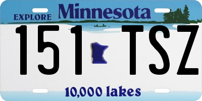 MN license plate 151TSZ