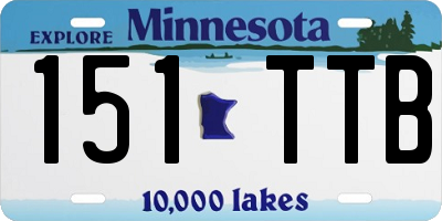 MN license plate 151TTB