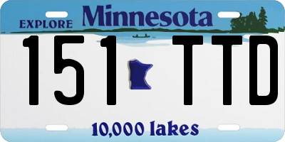 MN license plate 151TTD